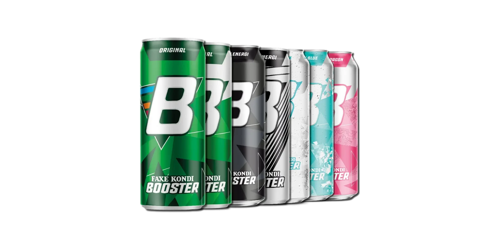Faxe Kondi Booster energidrikke i flere varianter